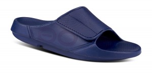 Oofos OOahh Sport Flex Sandal Sandaler Herr Marinblå | QYU769458