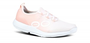 Oofos OOmg Sport LS Low Shoe Skor Dam Vita Rosa | WSZ804129