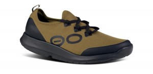 Oofos OOmg Sport LS Low Shoe Skor Herr Svarta Gröna | UMJ153806